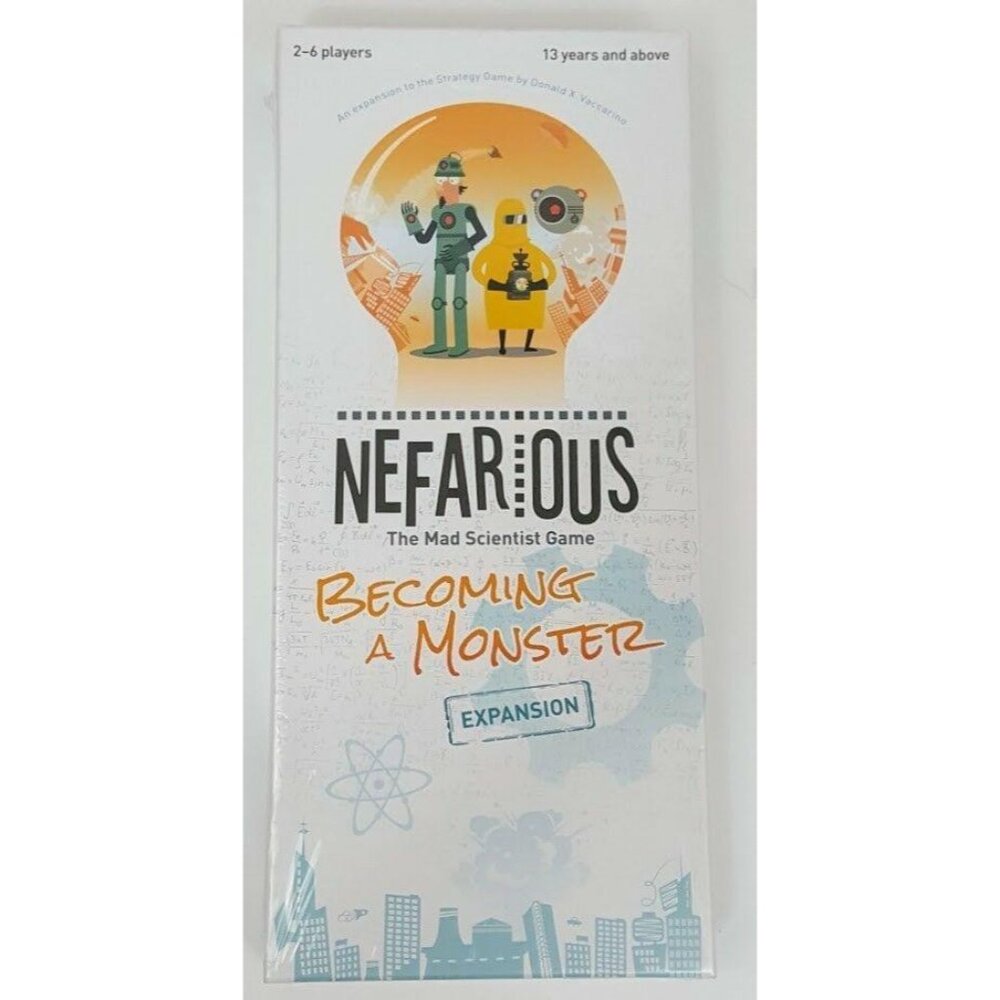 USAopoly Nefarious Mad Scientist Game Becoming a Monster Expansion Pack Sealed